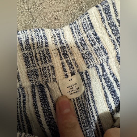 Nordstrom Blue and White Striped A-Line Skirt - Picture 3 of 4